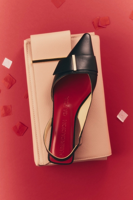 OBI LEATHER 45 SLINGBACK PUMPS