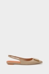 Cubo leather slingback flats