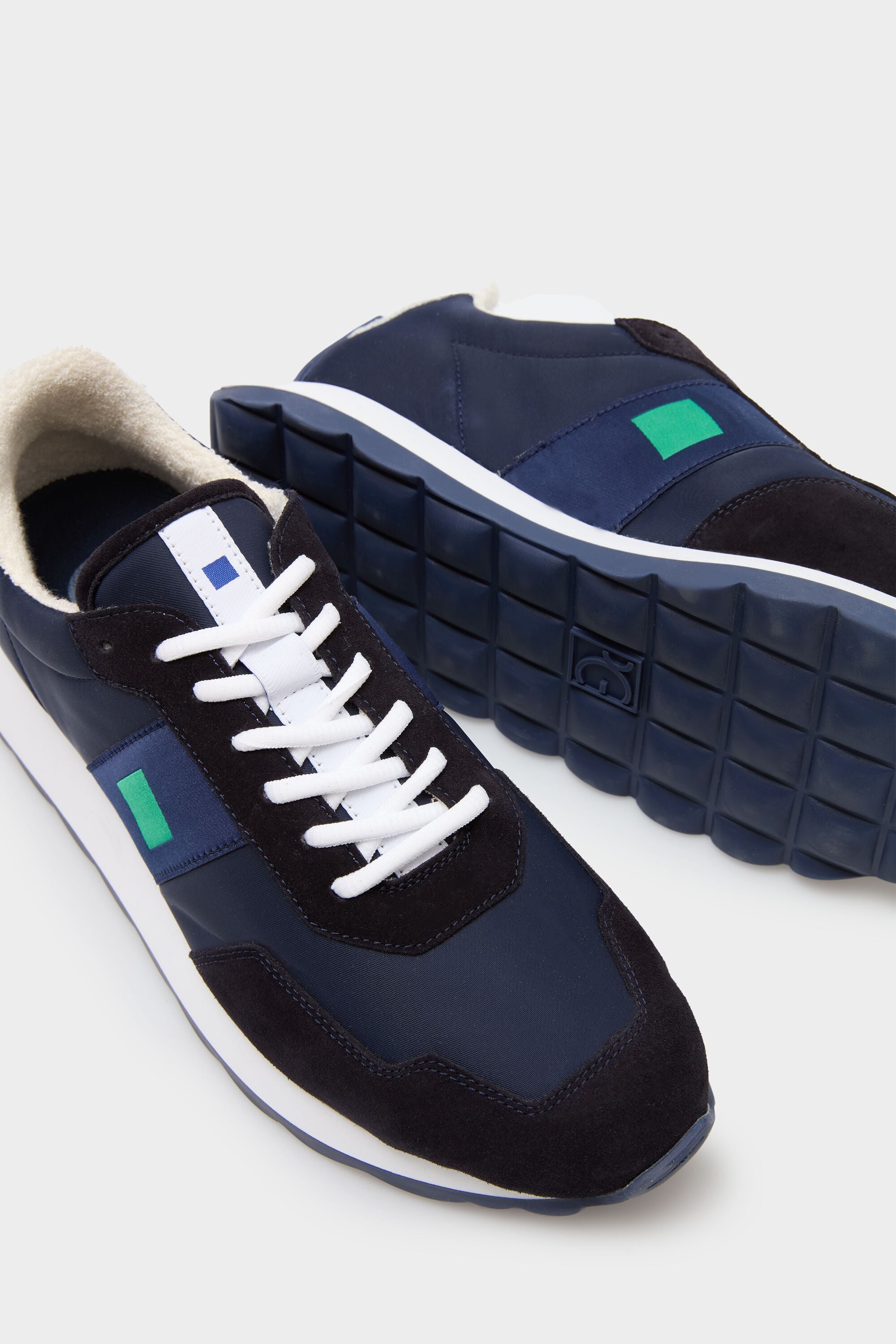 Choco PG canvas suede sneakers navy - Purificacion Garcia Netherlands