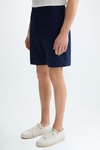 Cotton twill regular fit bermuda shorts