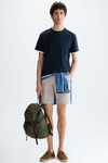 Cotton twill regular fit bermuda shorts