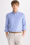 Micro gingham check poplin shirt