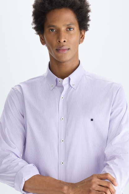 NEEDLE STRIPED POPLIN SHIRT