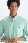 Needle striped poplin shirt