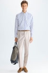 Windowpane check poplin shirt