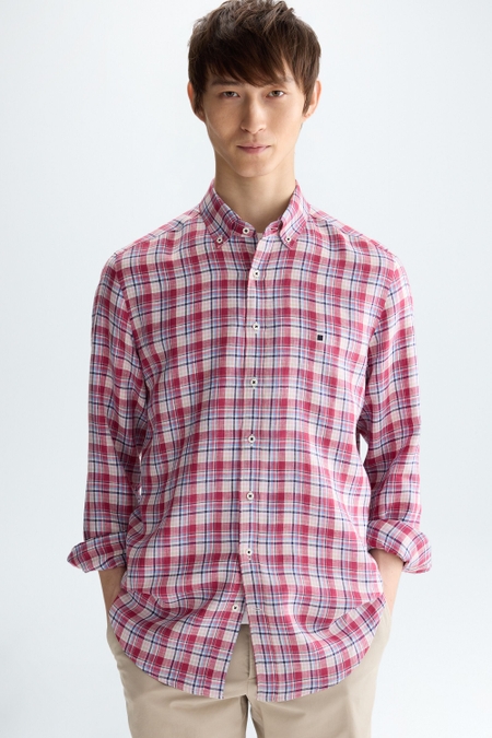 CAMISA LINO CUADRO MADRÁS