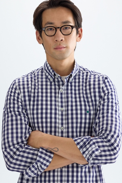 GINGHAM CHECK POPLIN SHIRT