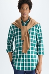 Chequered twill shirt