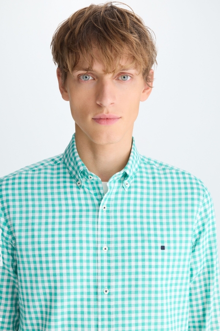 CAMISA LINO ALGODÓN CUADRO VICHY
