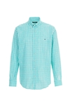 Gingham check linen cotton shirt