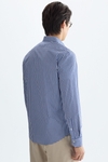 Gingham check poplin shirt