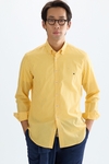 Gingham check poplin shirt