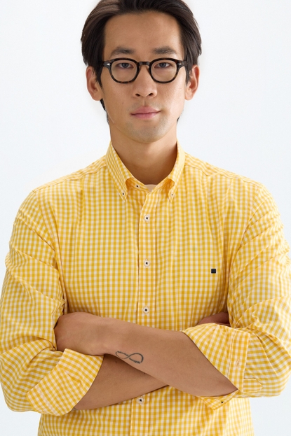 GINGHAM CHECK POPLIN SHIRT