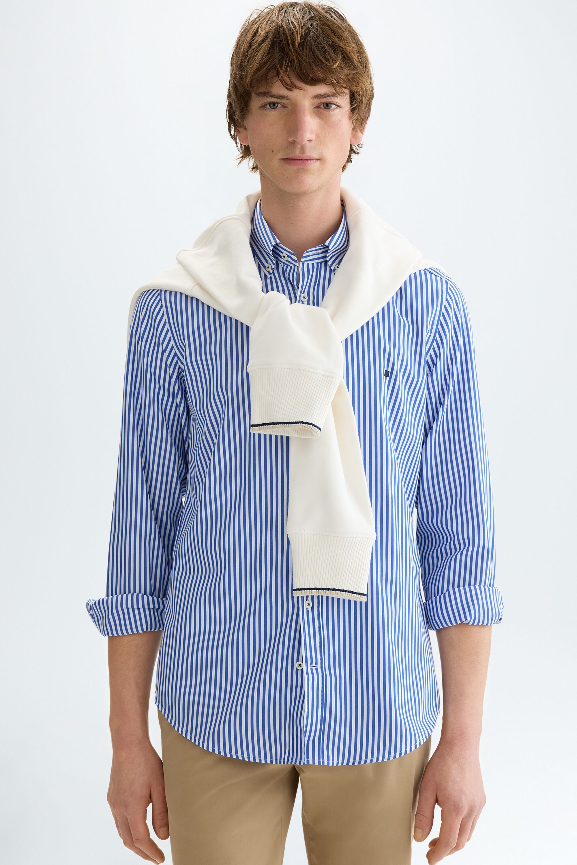 Candy stripe poplin shirt