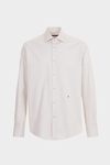 Spread collar twill shirt