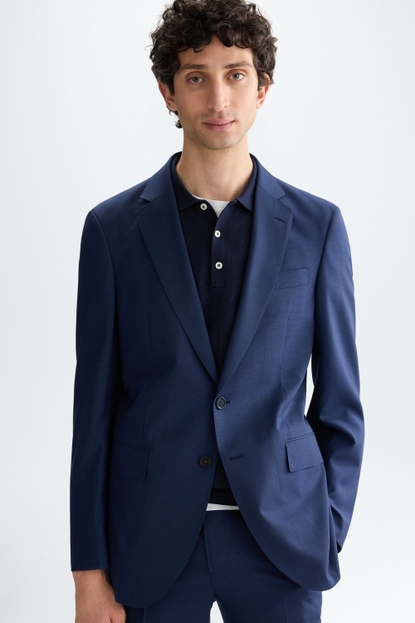 WOOL FIL-À-FIL CLASSIC FIT SUIT JACKET