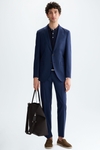 Wool fil-à-fil classic fit suit jacket