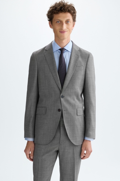 WOOL BIRD'S EYE WEAVE CLASSIC FIT SUIT JACKET