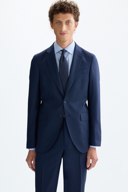 WOOL BIRD'S EYE WEAVE CLASSIC FIT SUIT JACKET