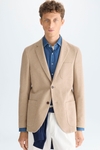 Cotton textured knit relaxed fit blazer