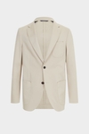 Cotton twill relaxed fit suit jacket