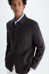 Linen cotton textured overshirt