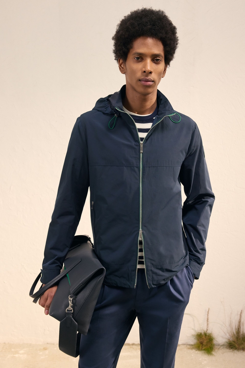 HOODED TECHNICAL NYLON JACKET