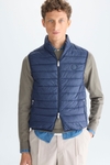 Quilted technical nylon gilet