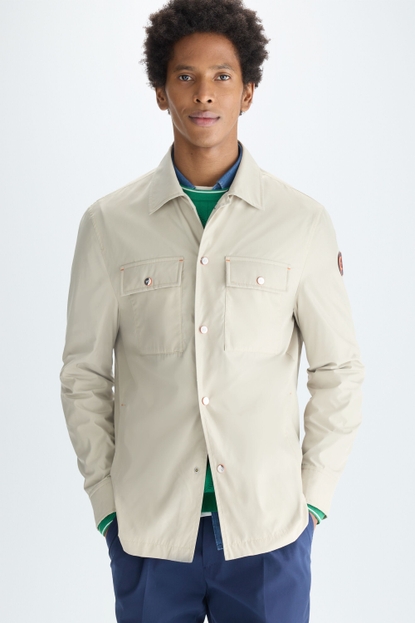 MESH-TEXTURED TECHNICAL NYLON OVERSHIRT