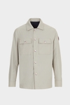 Mesh-textured technical nylon overshirt