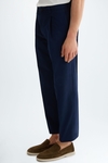 Cotton twill relaxed fit trousers