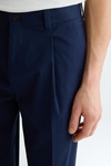 Cotton twill relaxed fit trousers