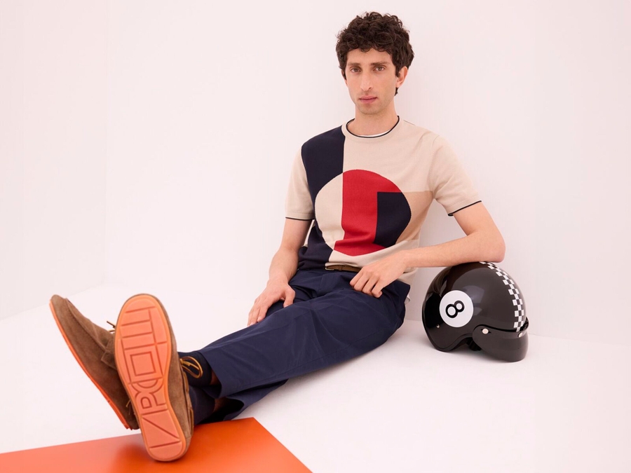 COTTON TWILL RELAXED FIT TROUSERS