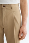 Cotton twill relaxed fit trousers