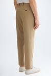 Cotton twill relaxed fit trousers