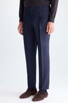 Tropical wool relaxed fit suit trousers