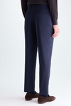 Tropical wool relaxed fit suit trousers