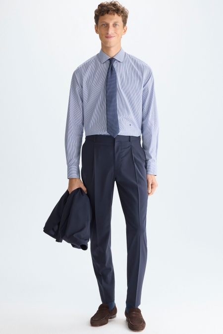 PANTALÓN DE TRAJE RELAXED FIT FRESCO DE LANA