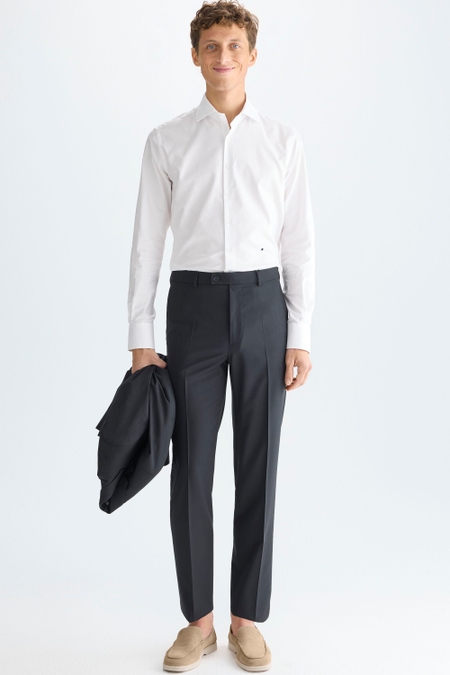 PANTALÓN DE TRAJE CLASSIC FIT FRESCO DE LANA