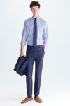 Tropical wool classic fit suit trousers