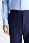 Wool classic fit suit trousers