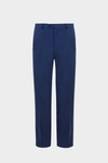 Wool micro zig-zag weave classic fit suit trousers