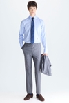 Tropical wool classic fit suit trousers