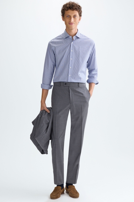 PANTALÓN DE TRAJE CLASSIC FIT FRESCO DE LANA