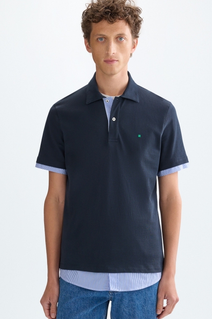 PIQUÉ DOUBLE POLO SHIRT