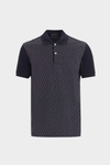 Cubos print piqué polo shirt