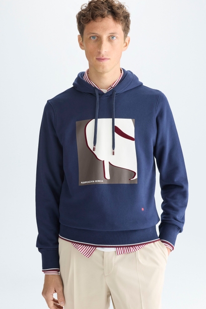 SUDADERA CAPUCHA FLOCADO CALA