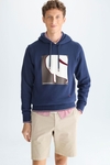 Cala flocked hooded sweatshirt