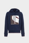 Cala flocked hooded sweatshirt