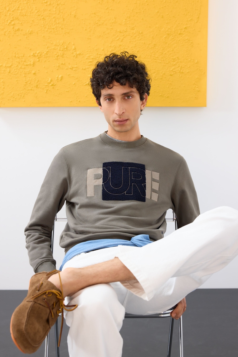 PURE EMBROIDERED SWEATSHIRT